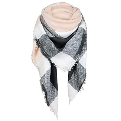 Zando Women Fall Winter Scarf Fashion Blanket Scarf Warm Plaid Scarf Lightweight Tartan Scarf Tassel Scarf for Women Zando Women Fall Winter Scarf Fashion Blanket Scarf Warm Plaid Scarf Lightweight Tartan Scarf Tassel Scarf for Women