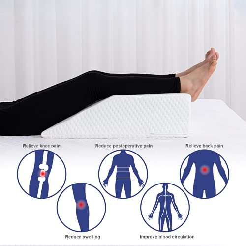 Leg Elevation Pillow Molblly Cooling Gel Memory Foam Knee Pillow High
