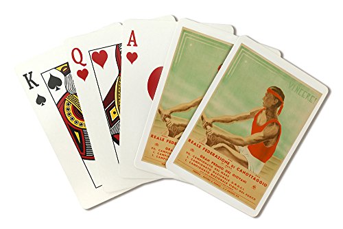 Vincere! - Reale Federazione de Canottaggio Vintage Poster Italy c. 1941 (Playing Card Deck - 52 Card Poker Size with Jokers)