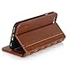 E LV iPhone 6S Case, iPhone 6 Case Cover - PU Leather Book Style Wallet Flip Slim Case Cover for iPhone 6S / iPhone 6 with 1 Stylus and 1 Screen Protector - Brown