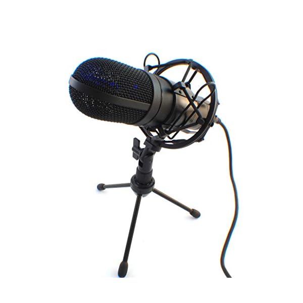 MCU-01 USB Großmembran Studio Kondensator Mikrofon für Home Recording und für Studio-Aufnahmen inkl. Spinne, Stativ, Kapsel Niere, Rap, Podcast, Plug&Play, Home Office, Videokonferenz, online lernen, Unterricht, Streaming – Bild 4