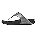 FitFlop Women's Lulu Shimmersuede Flip Flop, Pewter, 9 M US