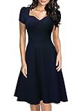 MissMay Women's Retro Short Sleeve Sexy Evening Party Swing Dress