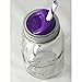 Mason Drinking Jar with Straw and Sip Lid 32oz (purple)