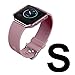 Wearable4U Fitbit Blaze Silicone Replacement Band Strap with FRAME for Fitbit Blaze (Gentle Pink w/Frame, Small)