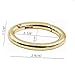 WEICHUAN 10PCS Zinc Alloy Oval Spring Clip Carabiner - Gate Oval Ring Carabiner Snap Clip Trigger Spring Keyring Buckle, Organizing Accessory/Metal Secure Holder/Durable and Rust-Proof (Gold)