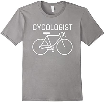 Mens Cycologist T-Shirt Bike Cycling Tee Large Slate
