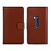 Lumia 920 Case, iCoverCase Genuine Leather Magnetic Flip [Card Slot] Wallet Cover Kickstand Case for Nokia Lumia 920 (Brown)