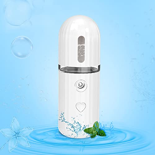 Nano Facial Mister, Travel Mini Facial Steamer Mister for Lash Extensions, USB Rechargeable 30ml Mist Sprayer Handy Face Humidifier, Water SPA Moisturizing Hydrating for Skin Care, Daily Makeup
