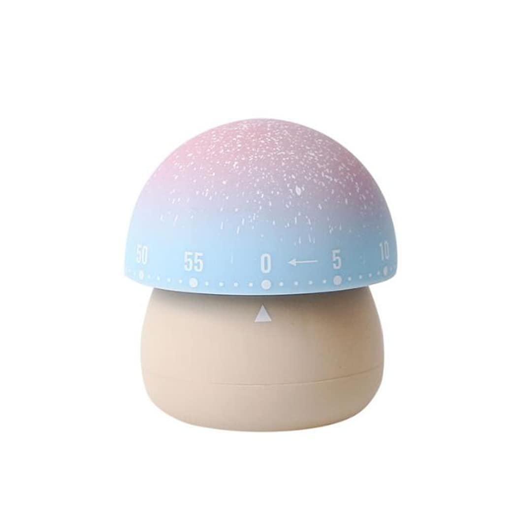 Hoshen Mechanical Timer, Cartoon Mushroom-Shaped Time Manager, Student Learning Self-Discipline Reminder, Kitchen Timer（Beige）
