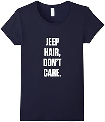 Womens Jeep hair, don't care. Shirts Medium Navy