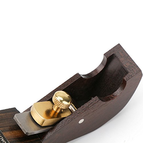 Ebony Hand Plane, 1/2 inch Blade Width EnPoint Woodworking Block Plane with High-Carbon Steel Blade Curved Hand Block Plane Craftsman Hand Tool for Surface Smooth Trimming Violin Viola Cello Guitar - Thumbnail 4