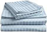 Elaine Karen STRIPED 4PC QUEEN Sheet Set, LIGHT BLUE