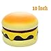 PURAMI Eric Jumbo Slow Rising Banana Hamburger Squishy Squeeze Toy for Collection Birthday Gift,Decorative Props