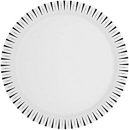 MEHUL CROCKERY Melamine Round 6 Dinner Plate Set (White, 13 inch/33 cm)