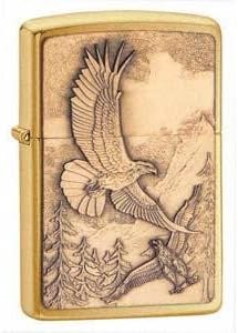 Zippo Where Eagles Dare Lighter. Engraved by Pocket Gift using Traditional Diamond Cut Techniques. Presented in an Attractive Quality Gift Box.