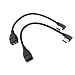 Seadream 2Pack SuperSpeed USB 3.0 Angle Male to Female Extension Cable 15CM -2Pack Each of Left Angle and Right Angle