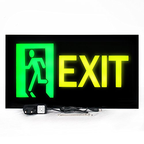 Placa De Led Exit Letreiro Luminoso Saída De Emergência Neon