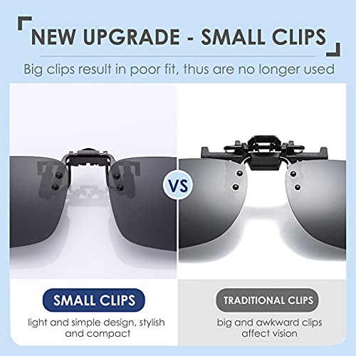 LUFF Polarized Clip on Sunglasses for Prescription/Myopia Eyeglasses