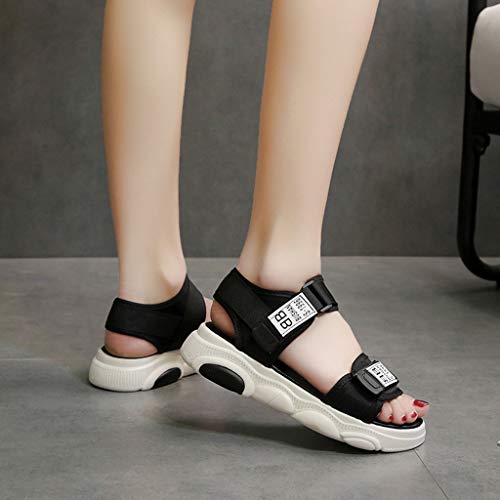 Women Sandals, ❤️ FAPIZI Flat Summer Outdoor Sport Athletic Walking Shoes Open Toe Trekking Casual Beach Sandals Black