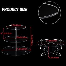 2 Pcs Acrylic Cupcake Stand Set Including 3 Tier