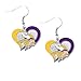 NFL Minnesota Vikings Swirl Heart Earrings