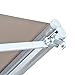 MCombo 10x8 Feet Manual Retractable Patio Door Window Awning Sunshade Shelter Outdoor Canopy, 0810 (Beige)