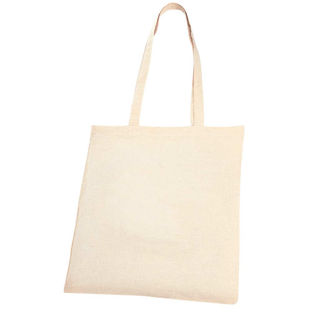 eBuyGB Pack of 10 Natural Cotton Shopping Tote Bags - Shoppers