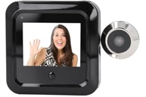 Digital Door Viewer, 2.4in HD Screen Monitor 0.3MP Camera 120 Degree Wide Angle Front Door Peephole Camera, Home Visual Doorb