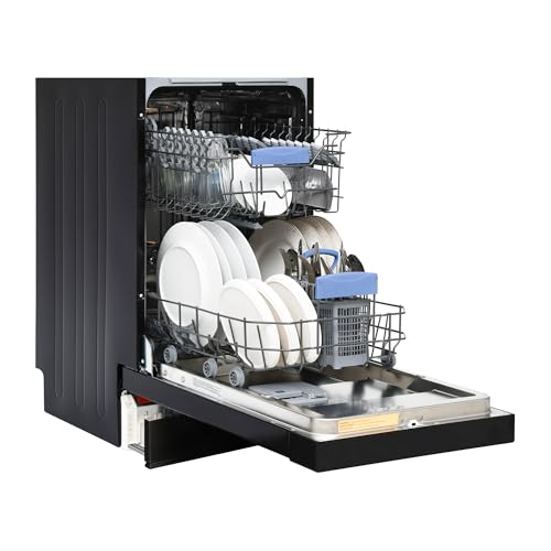 Equator 18 in Dishwasher 10 place+Wine Rack 3.4g QUIET 51 dB 110V E-Star ADA in Black