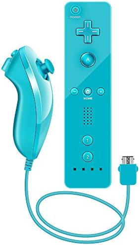 RC01 Wii Remote And Nunchuck Controller For Wii + free silicone case（Blue）