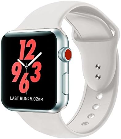 Ymaer Sport Band Compatible with Apple Watch Band, Soft Silicone Replacement Wristband Compatible with iWatch 2018 Apple Watch Band 44MM / 40MM / 38MM / 42MM, Apple Watch Series 4/3/2/1,S/M M/L