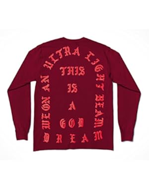 The Life of Pablo Tour Garnet RED Long Sleeve Shirt