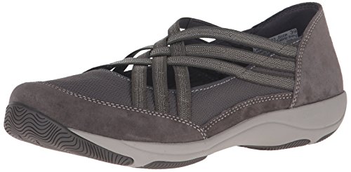 Dansko Women's Hilde Flat, Charcoal Suede, 38 EU/7.5-8 M US