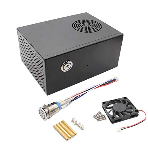 Geekworm Raspberry Pi X830 HDD SATA Storage Board Matching Metal Case/Enclosure + Power Control Switch + Cooling Fan Kit Support ROCK64 Board
