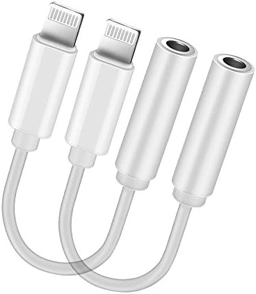 Lightning to 3.5 mm Headphone Jack Adapter, Lightning Interface Earphone Aux Audio Cable, Headphone Jack Adapter Connector For iPhone 7/7 Plus(2 Pack)