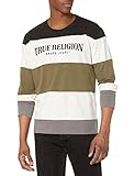True Religion Men's Relaxed Paneled Crewneck