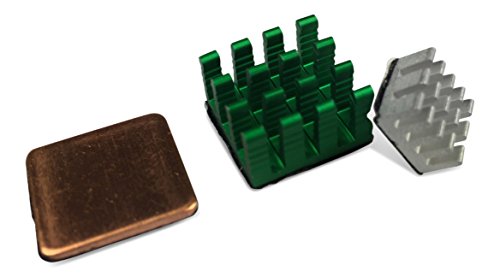 GorillaPi-disipador-de-Calor-para-Raspberry-Pi-3-y-Pi-2-Modelo-B-3pc-Set-x1-x2-de-Cobre-Aluminio-con-Pre-Instalado-refrigeracin-disipador-de-Calor-Adhesivo-ofreciendo-un-Gran-Ventaja