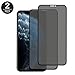 Privacy Screen Protector for iPhone 11 Pro Max and iPhone Xs Max 6.5 Inch (2-Pack) Full Coverage Tempered Glass Protector Film, 3D Touch, Anti Spy 9H Tempered Glass,?Easy Install?[Black]