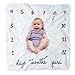 Extra Plush Monthly Milestone Blanket for Baby, Arrow Props Included, Unisex and Customizable, Rich Off-White Coral Fleece, Photo Prop to Track Your Baby’s Growth, Perfect Gift for Baby Shower
