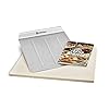 Pizzasteen 38 x 30 x 1,5 cm voor oven, gas grill & houtskoolgrill, cordieriet, rechthoekig incl. pizzaschep