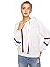 ROMWE Women's Casual Striped Drop Shoulder Long Sleeve Pullovers Hooded Sweatshirt