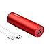 Portable Charger, (Ultra-Compact)(Aluminum)(Travel) BONAI 5000mAh Power Bank/External Backup Battery Pack High-Speed Output Compitable iPhone Xs Max XR 8 7 6s Plus - Red (8-Pin iPhone Cable Included)