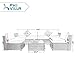 PHI VILLA Outdoor Patio Rattan Sectional Sofa- Patio Wicker Furniture Sofa Set 7-Piece, Blue