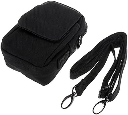 pofs Multifunction Waist Crossbody Bag w/ Strap for Camping Hiking Outdoor,Black