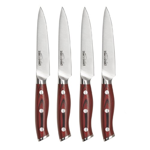 Ergo Chef ER75 Crimson Series Steak Knife (Set of 4), Red