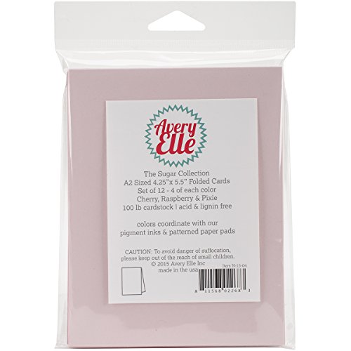 Avery Elle A2 Cards Sugar (12 Pack), 4.25 x 5.5"