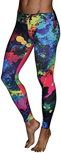 Hunzed Women【Splash Yoga Pants】 Fashion Women Workout Leggings Colorful Sports Yoga Pants Fitness Stretch Trousers