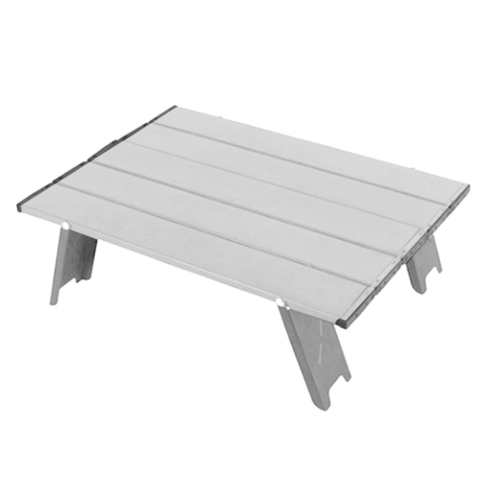 WERTAZ Folding Camping Table Portable Aluminium Beach Table Folding Mini Folding Picnic Table Light Compact for Camping Picnic Outdoor Travel Beach