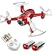 SYMA X22W Mini Drone with Camera Live Video FPV Pocket Drone for Kids and Beginners, RC Quadcopter with App Control, Altitude Hold, 3D Flips, Headless Mode and Bonus Battery, Red
